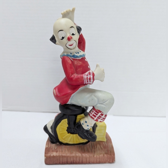 Vintage Art Vintage Price Toscany Clown On Unicycle Figure Poshmark
